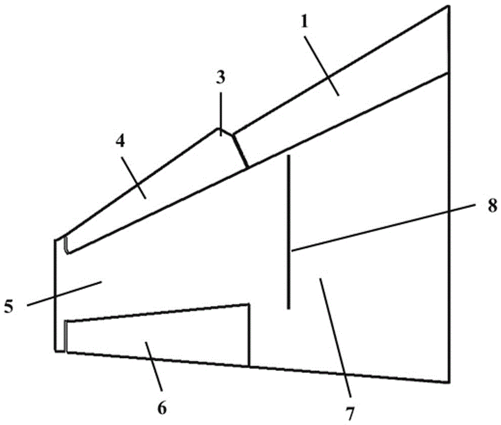 Wing capable of improving transonic transverse flying quality of backswept wing with sawteeth