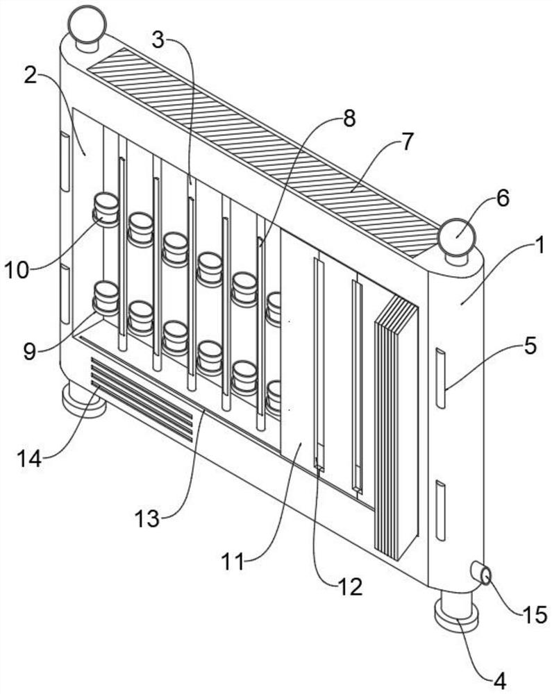 Energy-saving type greening decorative guardrail and energy-saving method thereof