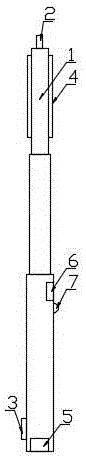 Communication line measuring rod with music playing function