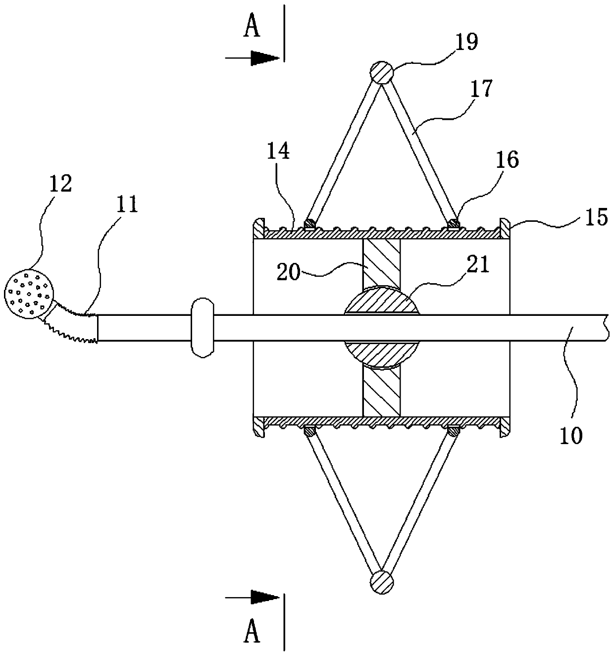 Nasal cavity medicine applying device used after nasal polypectomy