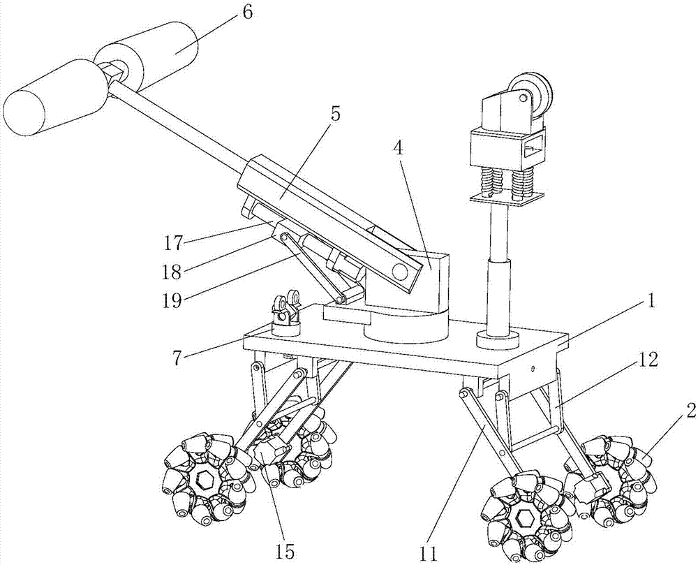 Ventilation pipeline cleaning robot with variable structure