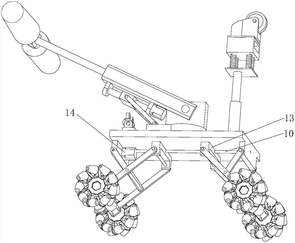 Ventilation pipeline cleaning robot with variable structure