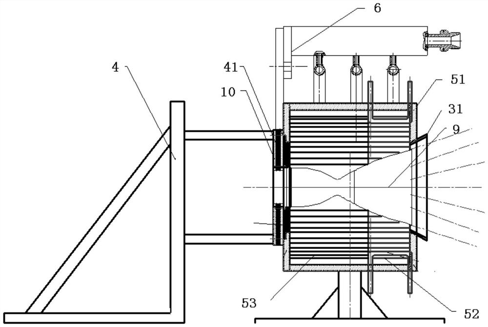 Ambient temperature control device and method for thermal environment test of attitude control engine