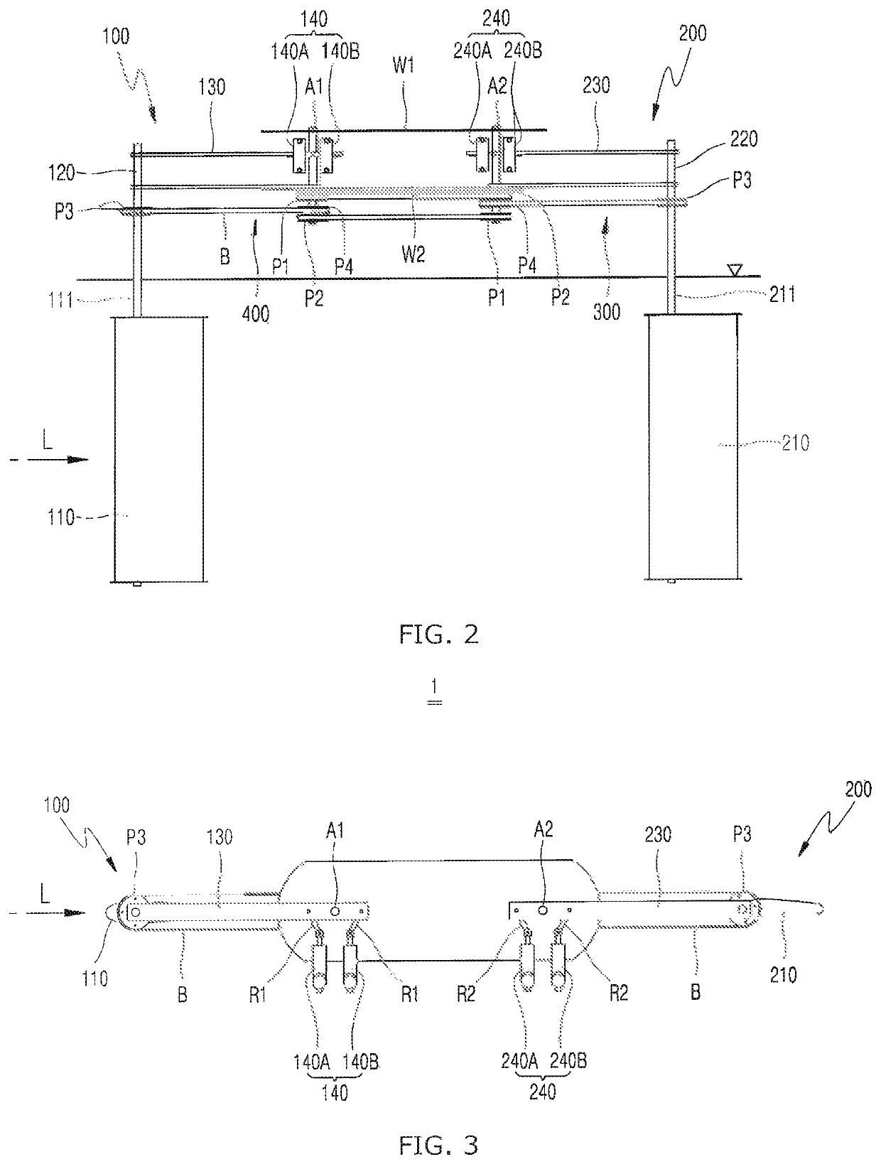 Multiple oscillating water pumping device