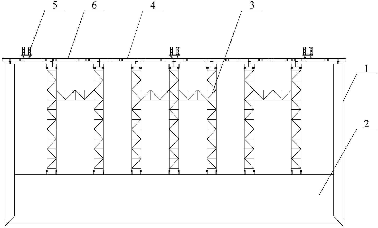 Double-wall steel cofferdam construction multifunctional platform and construction method thereof