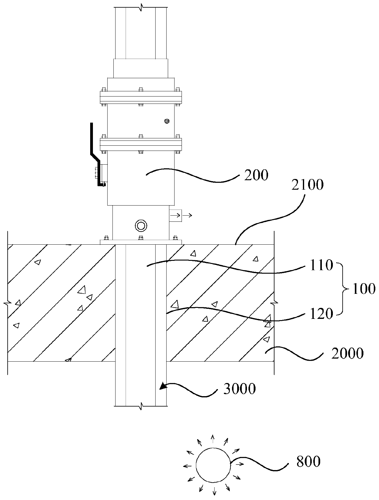 Sealing water method and sealing water structure of anchor cable hole of water-rich stratum underground diaphragm wall