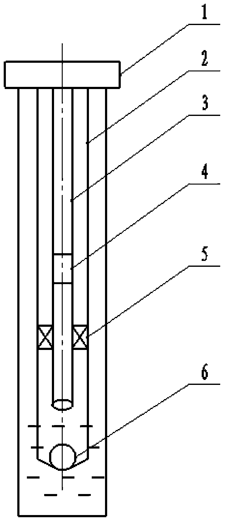 Medium- and shallow-gas well drainage technique pipe and drainage method