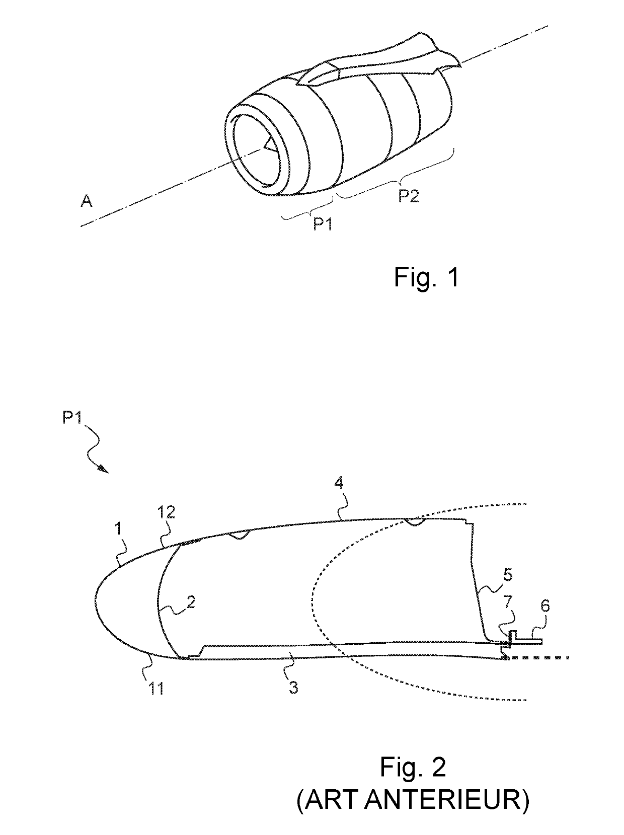 Anterior part of a nacelle of an aircraft propulsion unit having a shock absorbing element