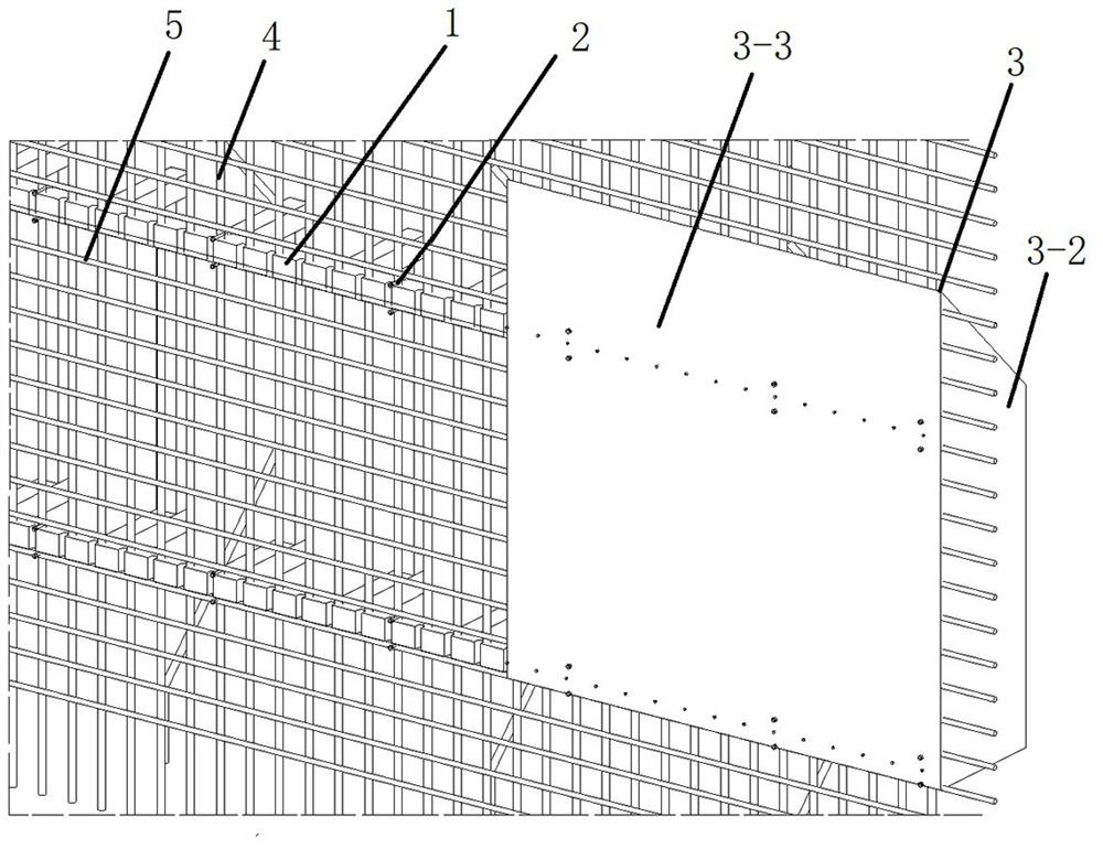 Pre-embedding construction method for embedding top plate of cover-excavation top-down structure into underground diaphragm wall