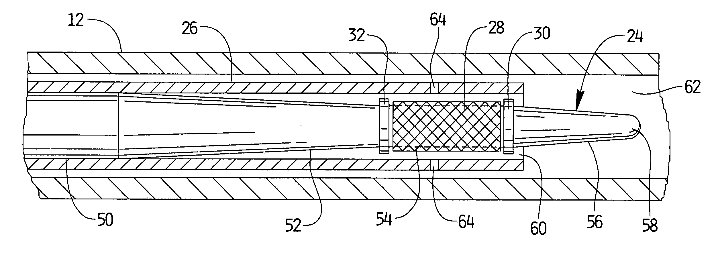 Guidewire loaded stent for delivery through a catheter