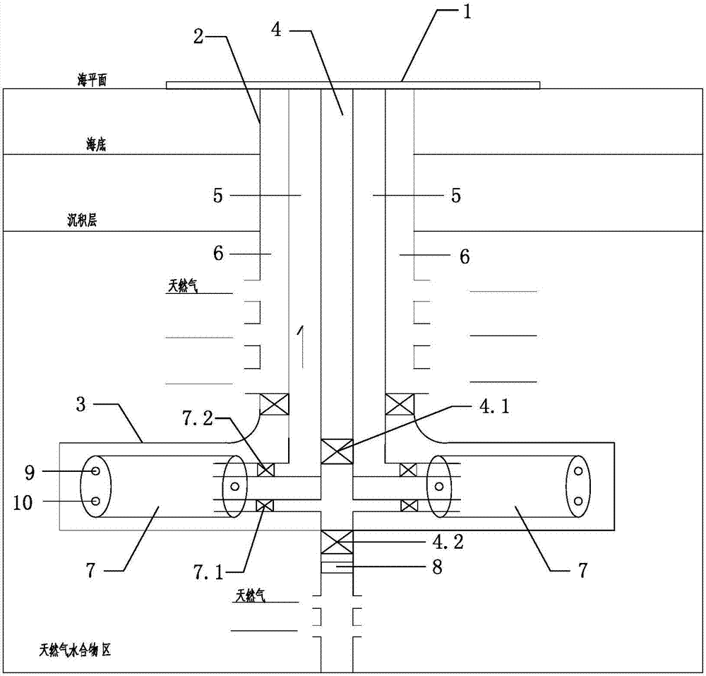 Thermal activation type production device for production of natural gas hydrates in ocean sediments