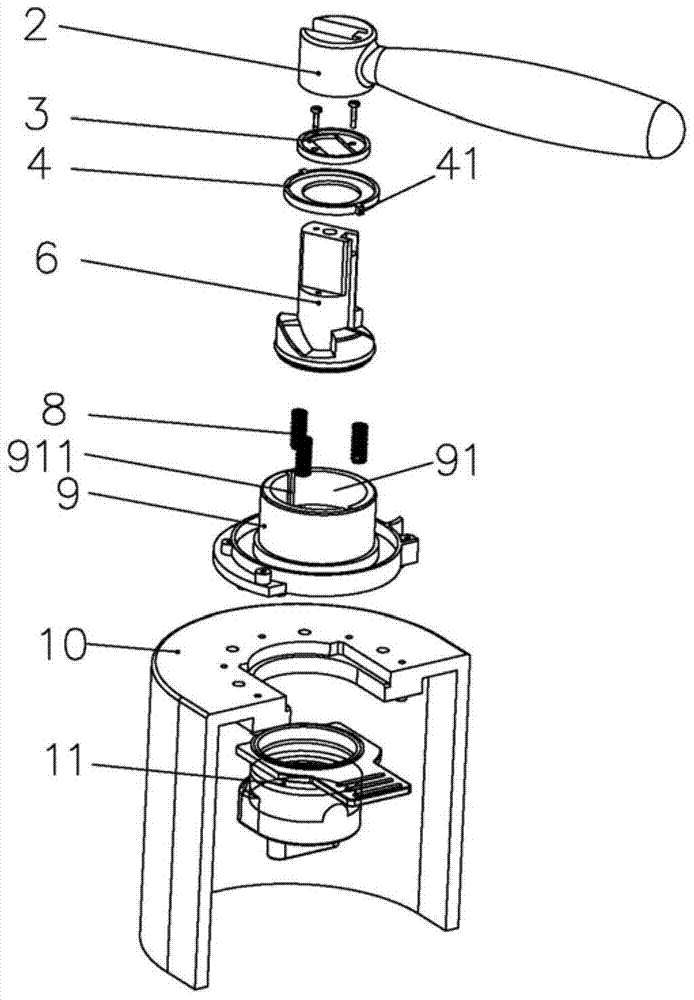 Movable coffee brewing head structure and coffee machine using same