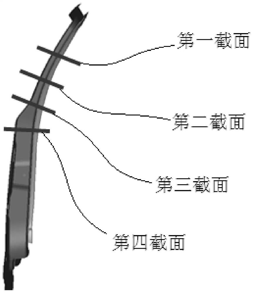 Automobile B column section design method and computer readable storage medium