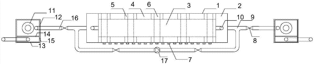 Hyporheic exchange sand tank model capable of adjusting water supply mode