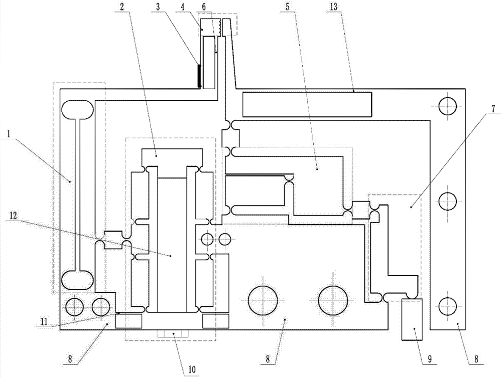 Piezoelectric drive type two-degree-of-freedom high-precision microoperation clamp