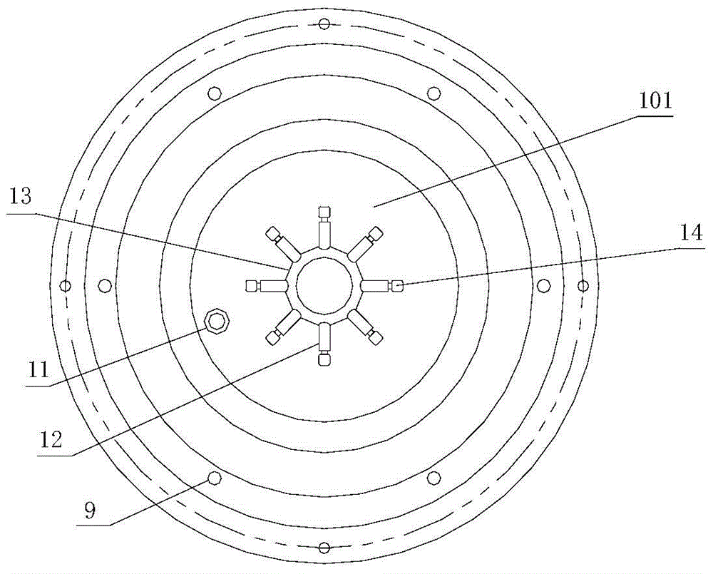 A low-nox gas burner with multi-nozzle dispersed combustion