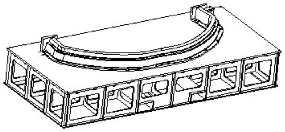 A method for high-strength soft tooling to realize co-curing of L-shaped ribs and C-shaped frame structure composite parts