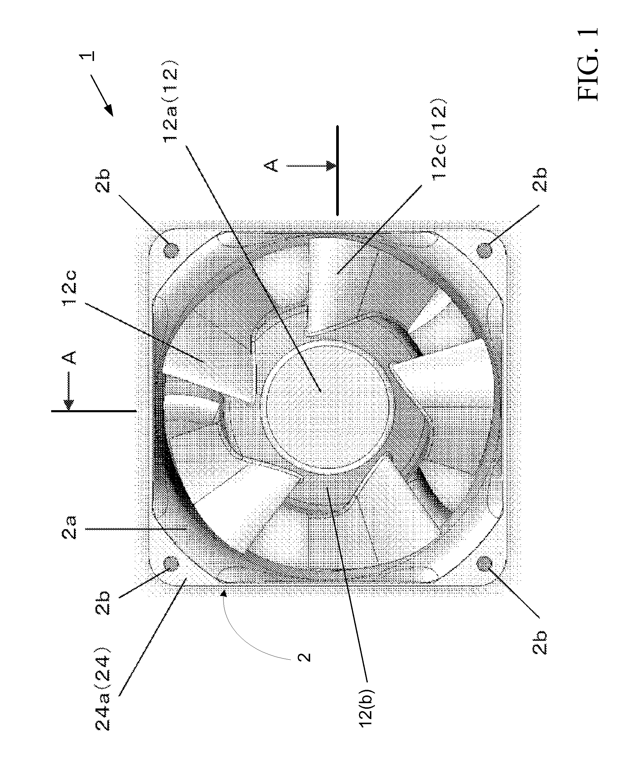 Fan with area expansion between rotor and stator blades