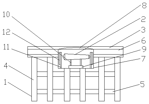 Ship guardrail frame with sight-seeing telescope