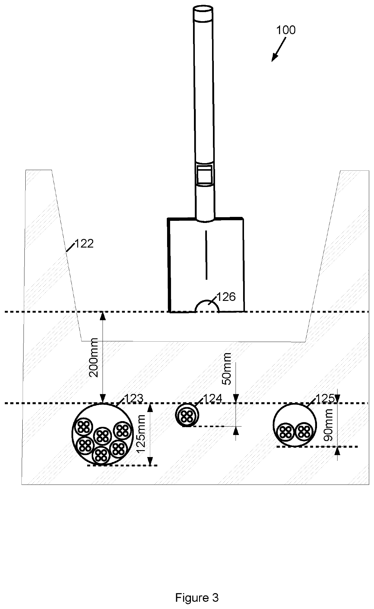 An electromagnetic frequency (EMF) detecting safety shovel for detecting the presence of subsurface power cables during excavation