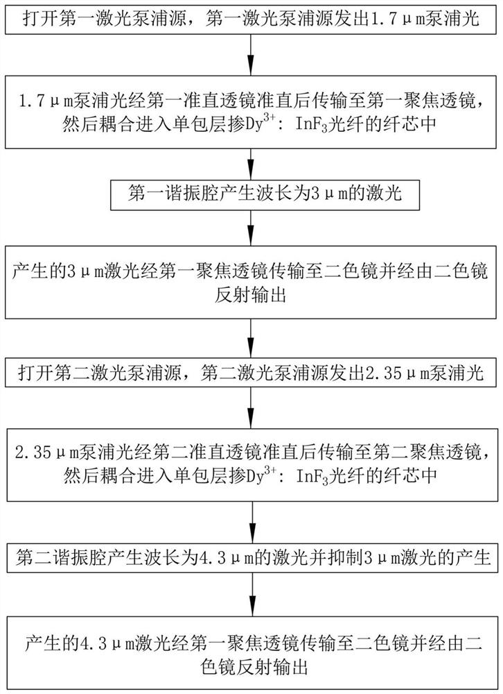 Dual-wavelength switchable fiber laser and laser generation method