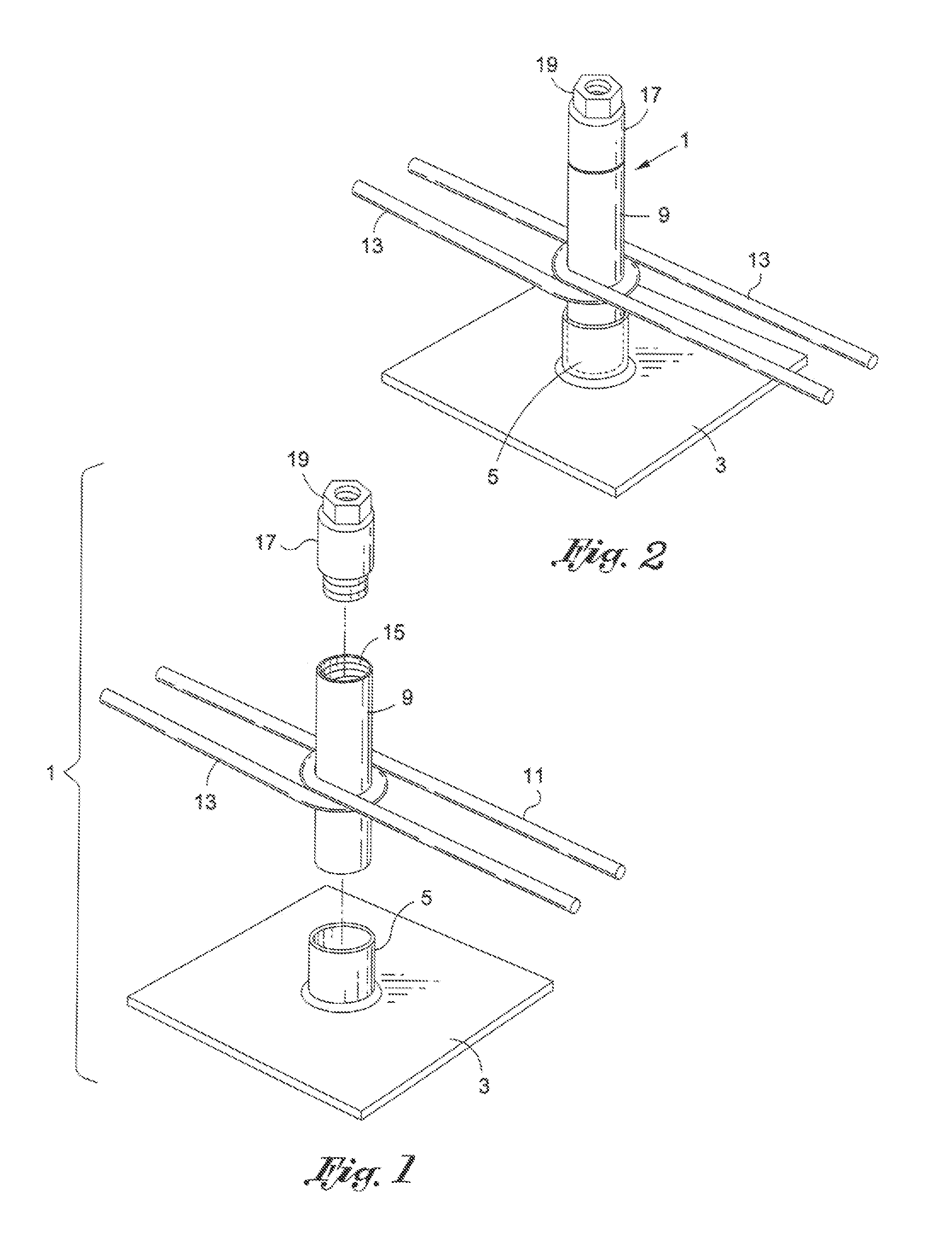 Method and apparatus for lifting and leveling a concrete panel