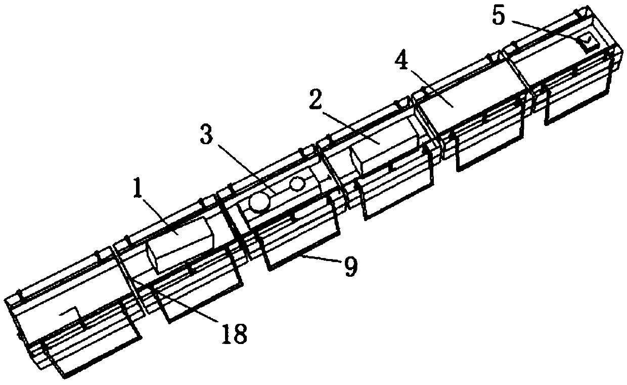 Millipede bionic crawling equipment for detecting leakage of deep-buried oil conveying pipeline in desert area