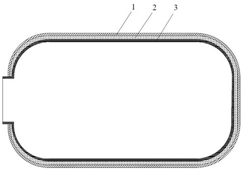 Ultraviolet curing composite material pressure container and forming method