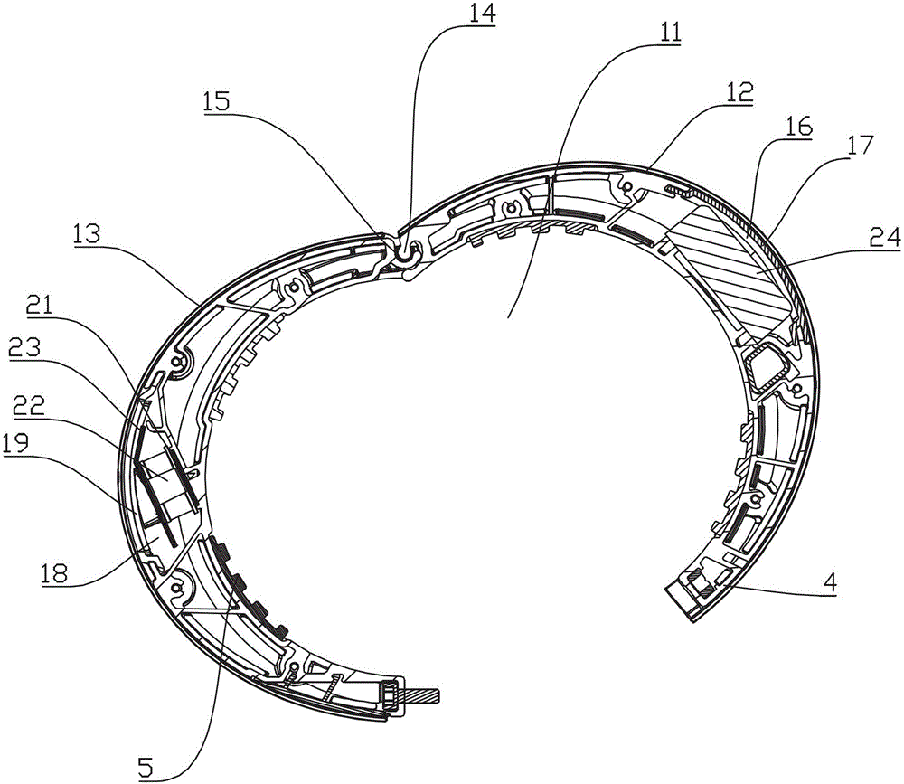 Encircling LED road bridge handrail lamp