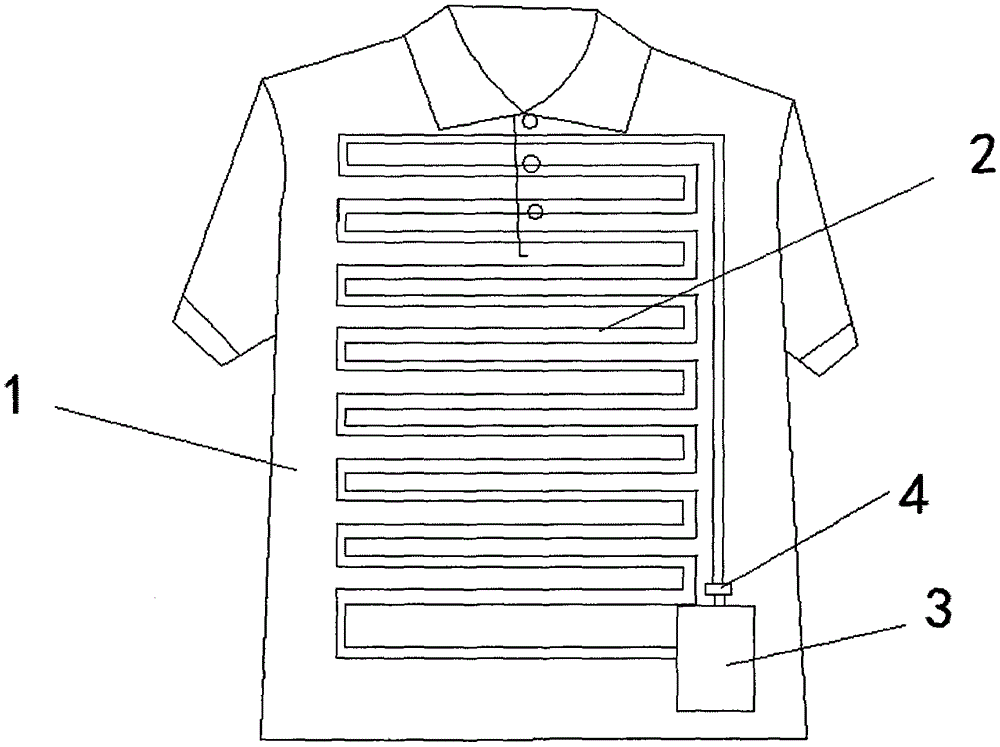 Double-layer fabric garment capable of relieving fever