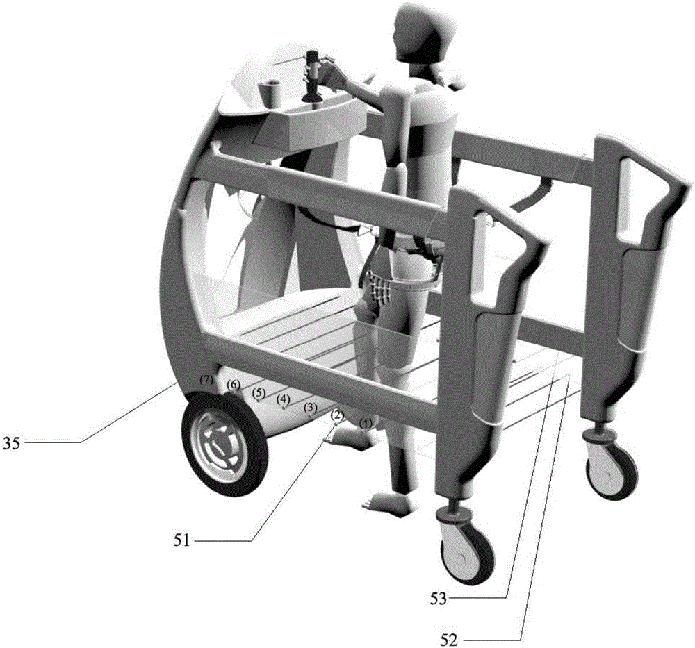 Human lower limb rehabilitation training robot with intelligent safety protection