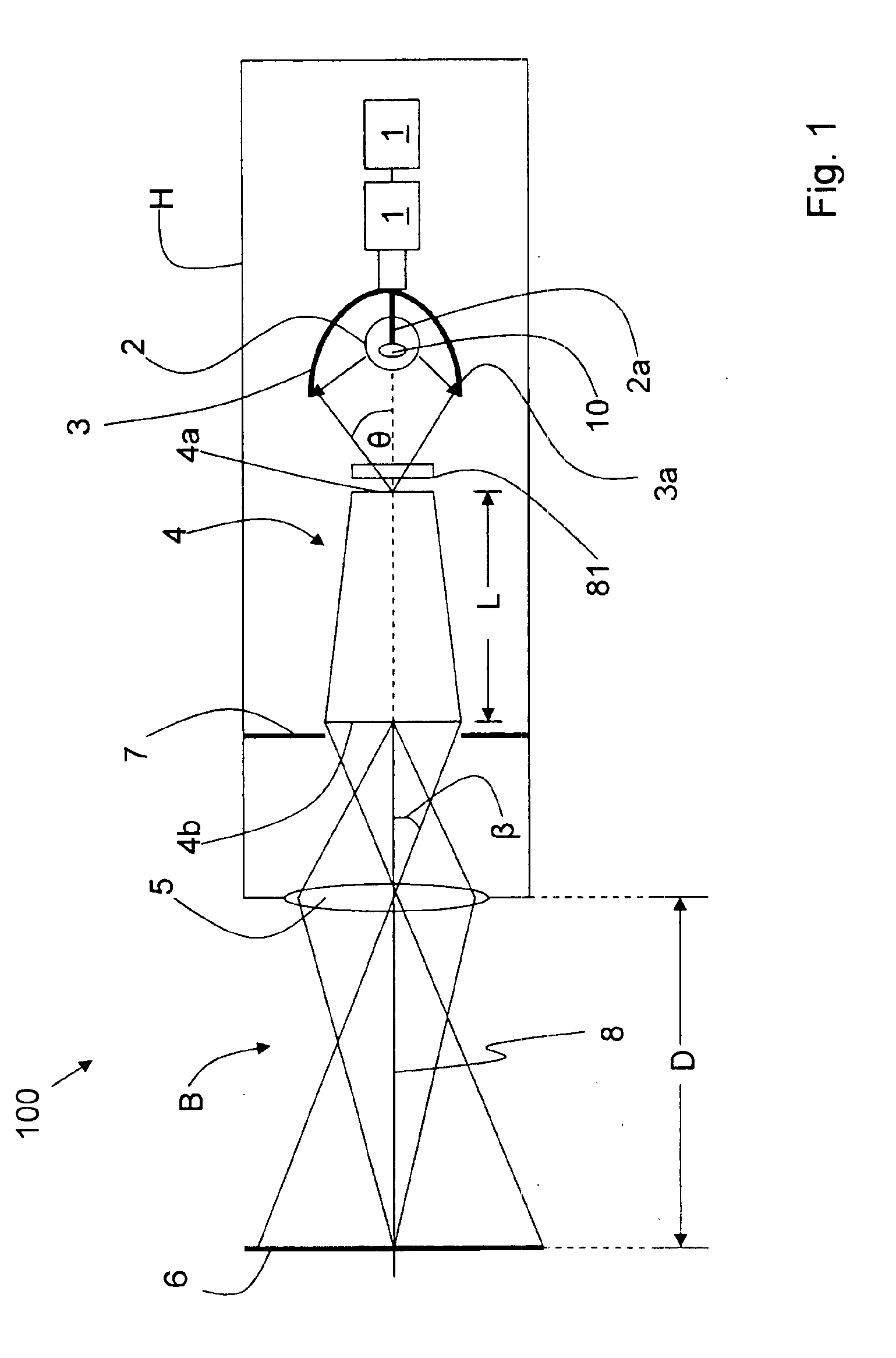 Compact work light with high illumination uniformity