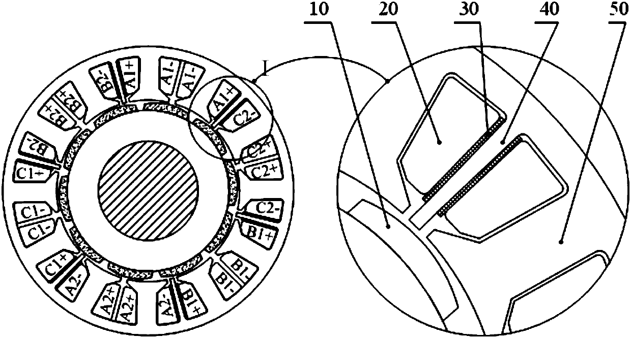 Double-redundancy permanent magnet synchronous motor coil inter-turn short-circuit online detection method