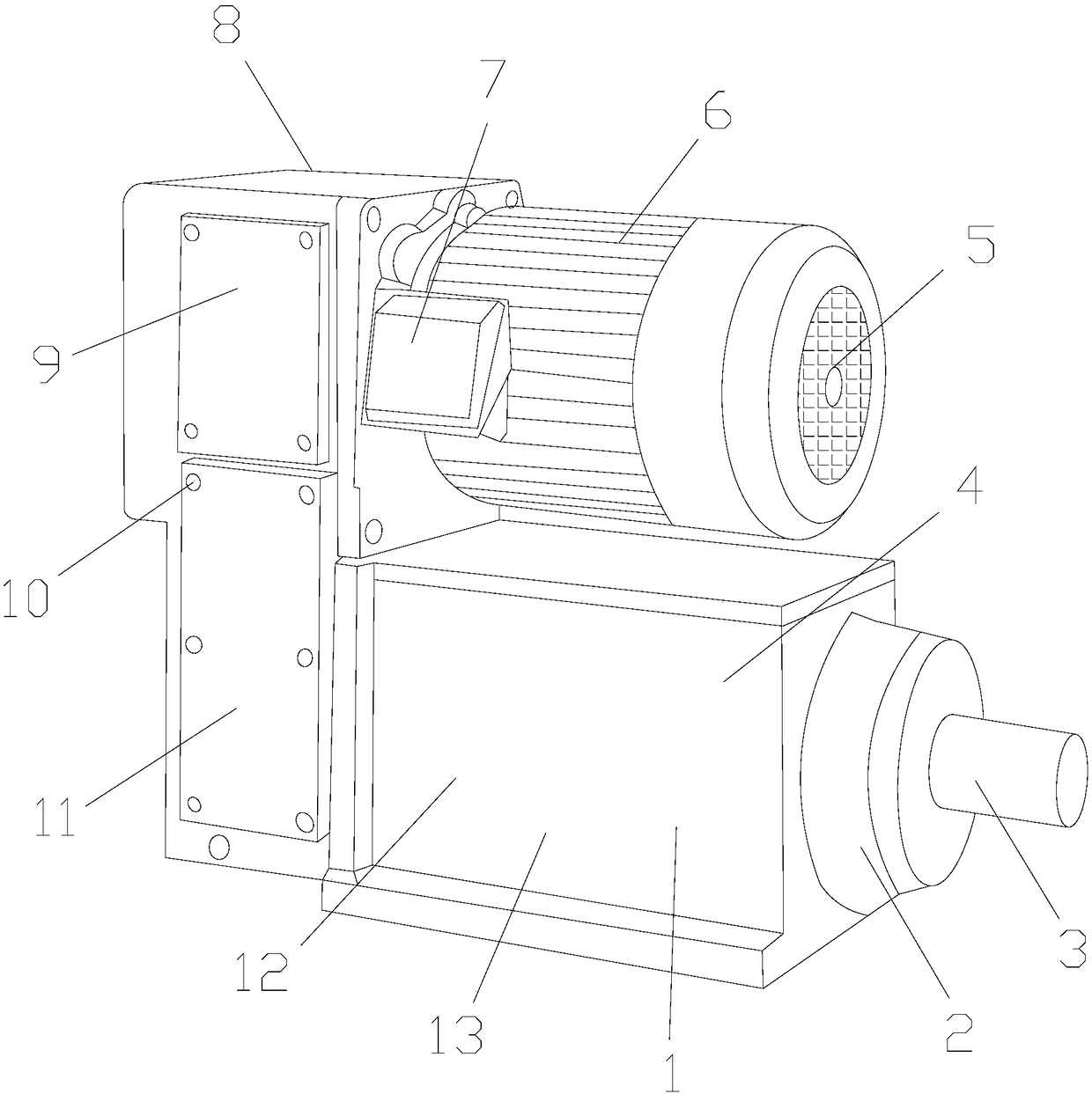 Mechanical main transmission device of numerical control punching machine