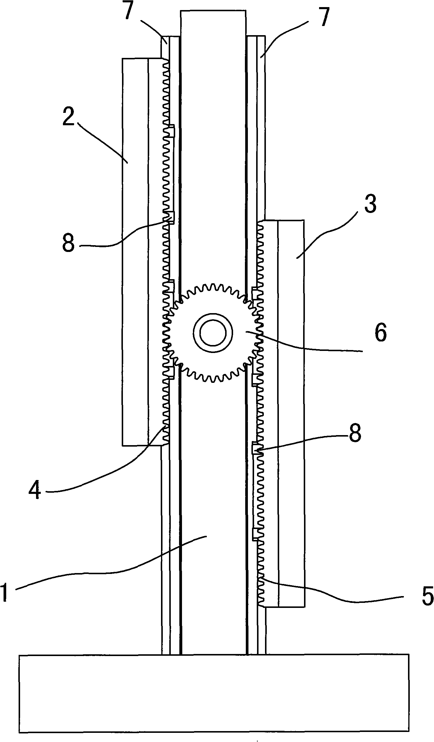 Balancing counterweight mechanism of straight line motor vertical motion