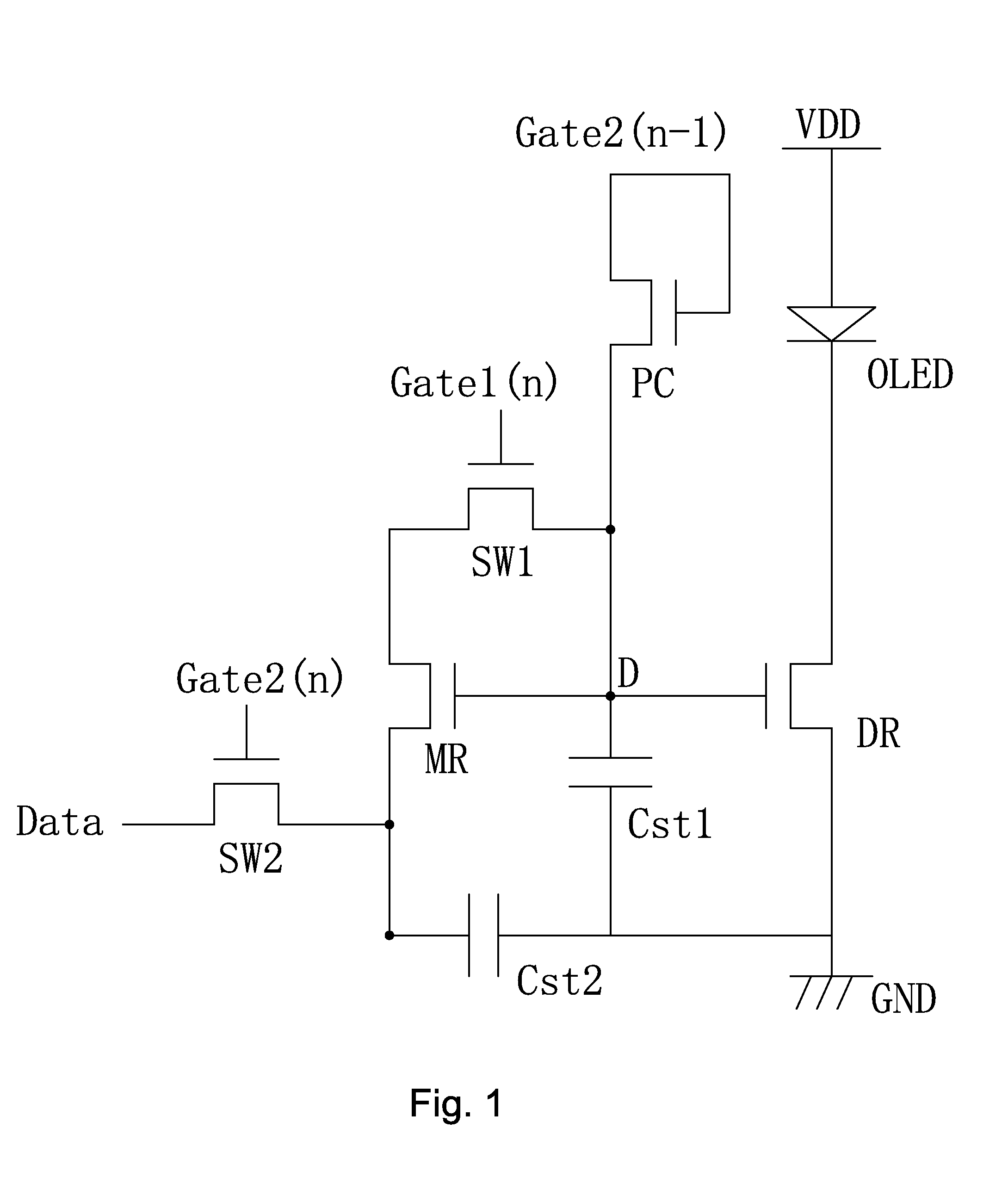 Amoled pixel driving circuit