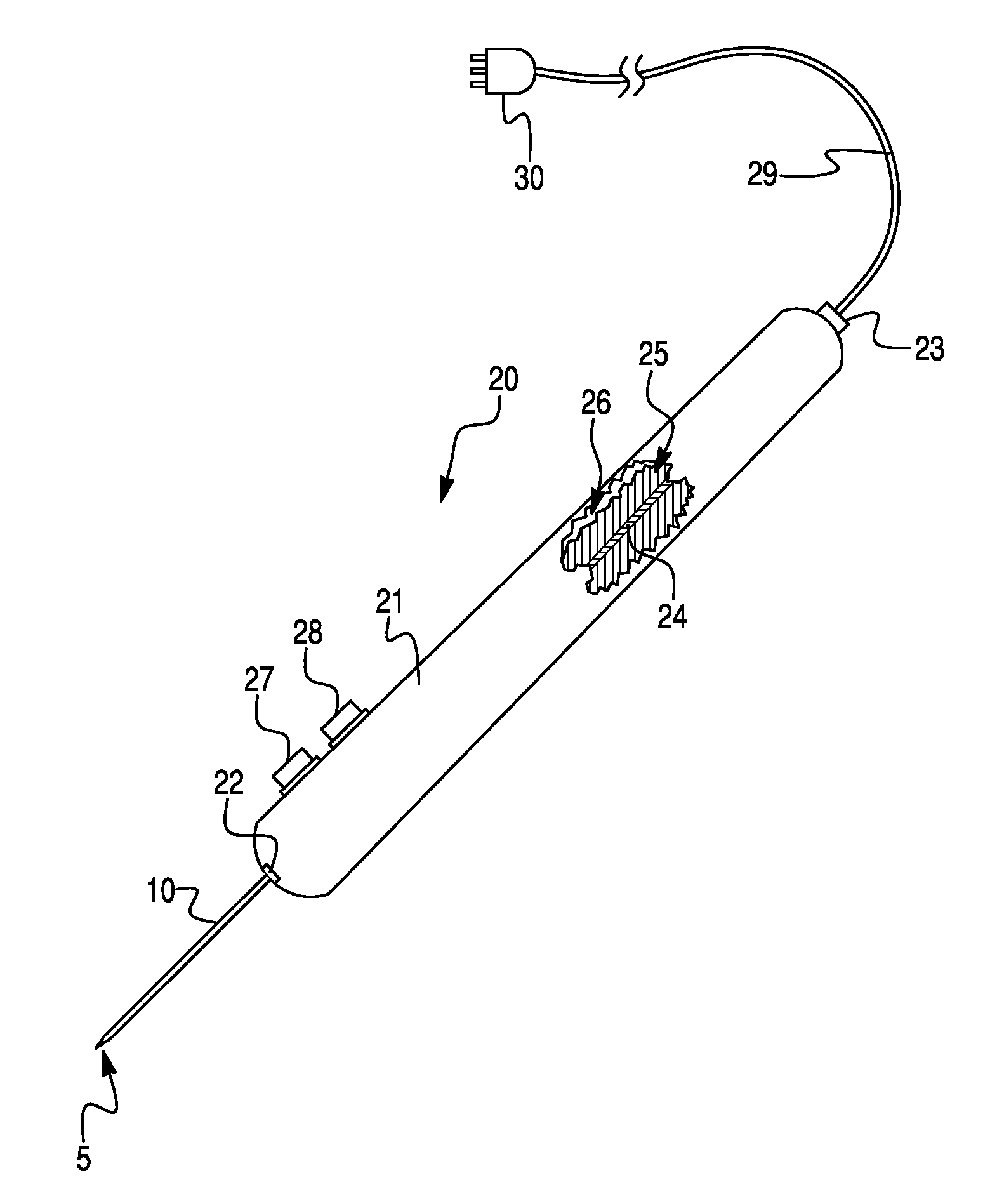 Electrosurgical instrument with needle electrode