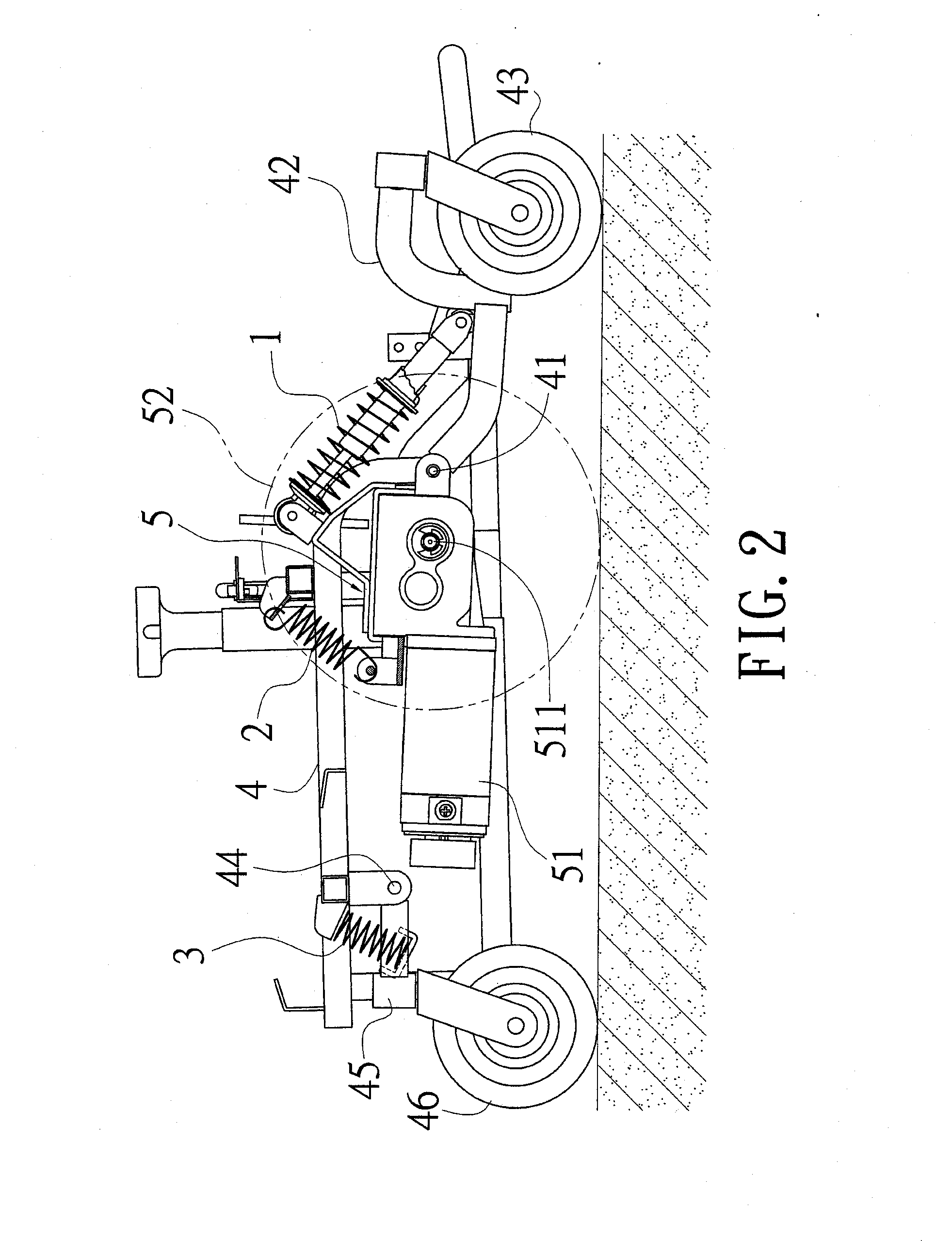 Suspension system for electric wheelchair