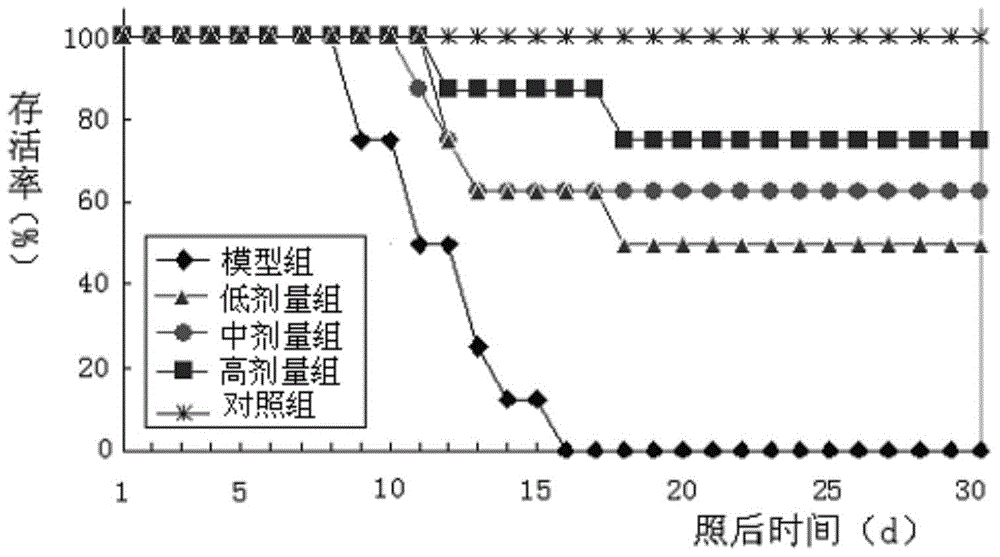 Compound traditional Chinese medicine for radiation protection