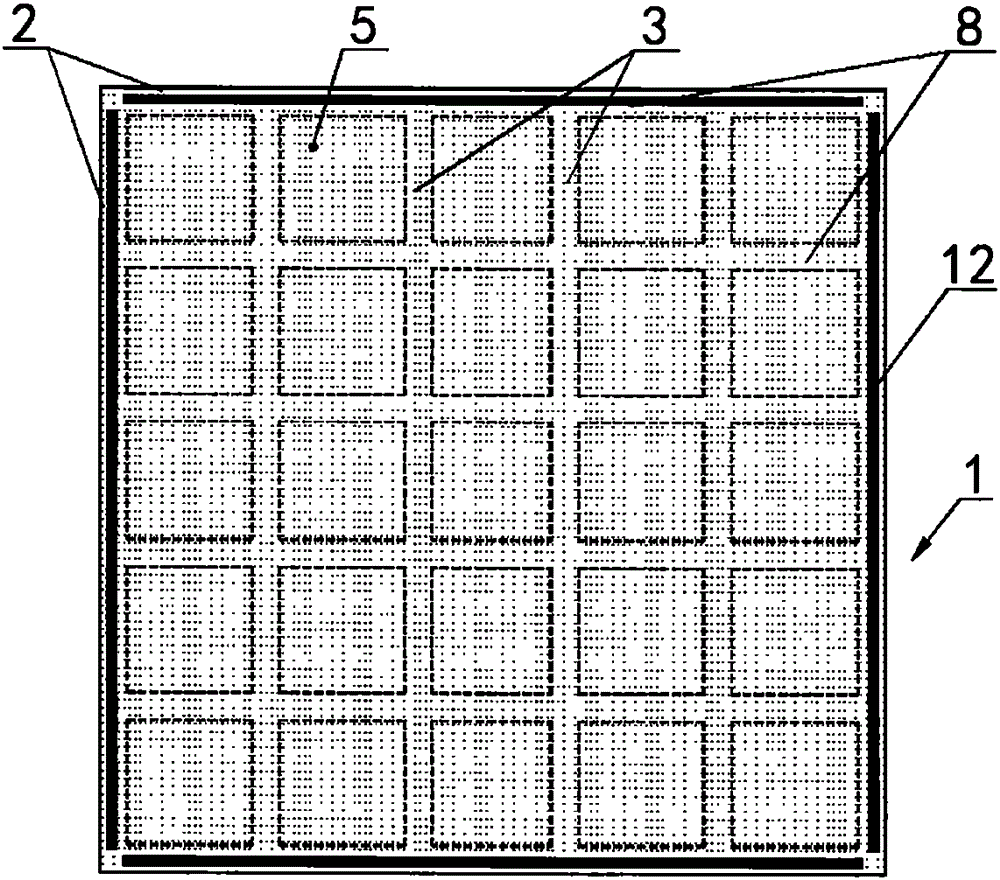 Filling box with bottom ventilation net and upper part exhaust holes