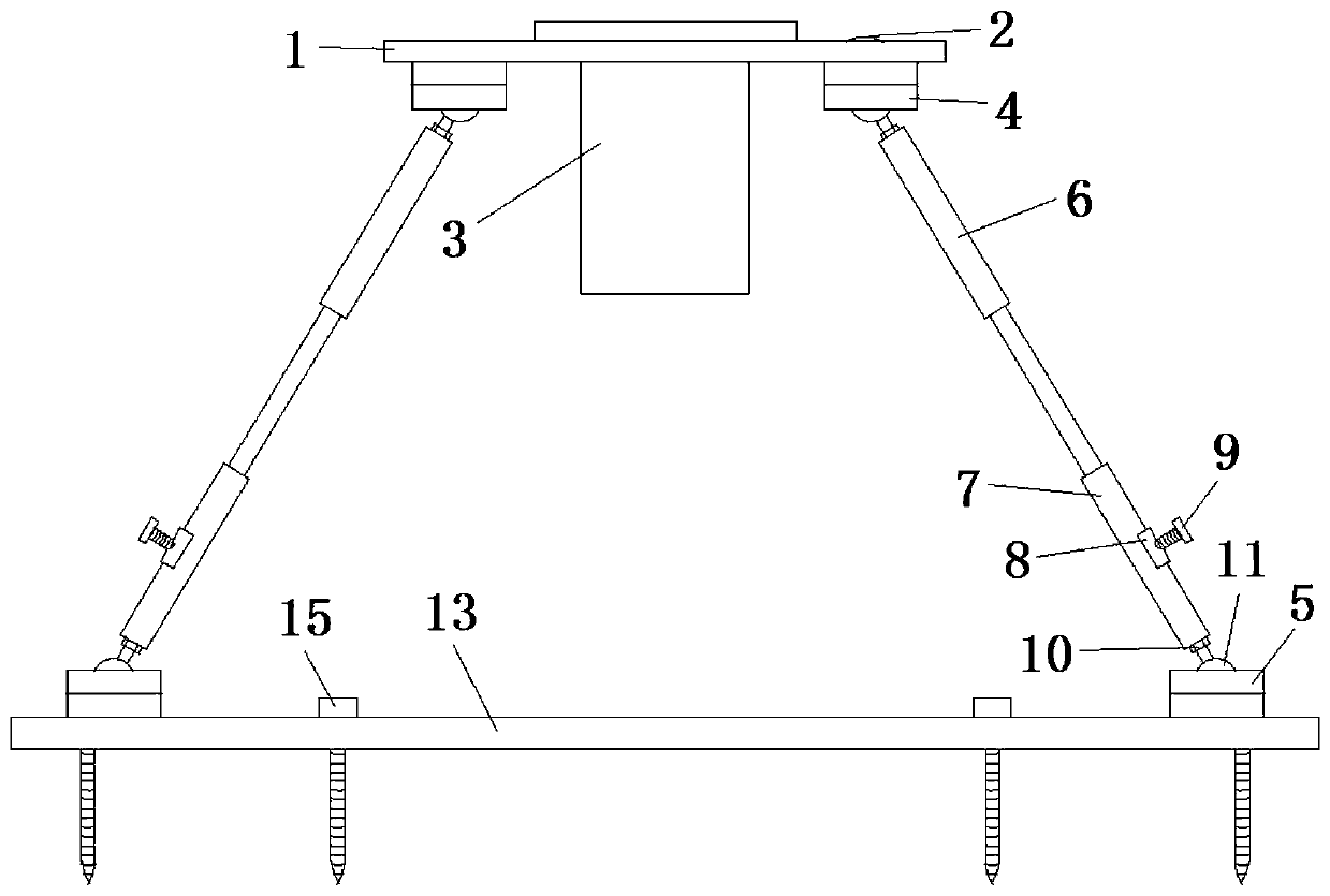 All-terrain static sounding counterforce bracket and mounting method