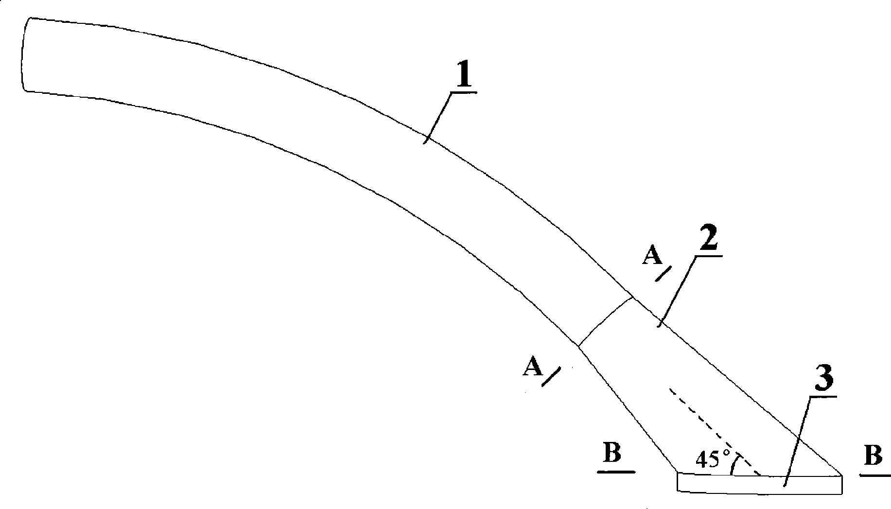 Artificial blood vessel with bias current guide