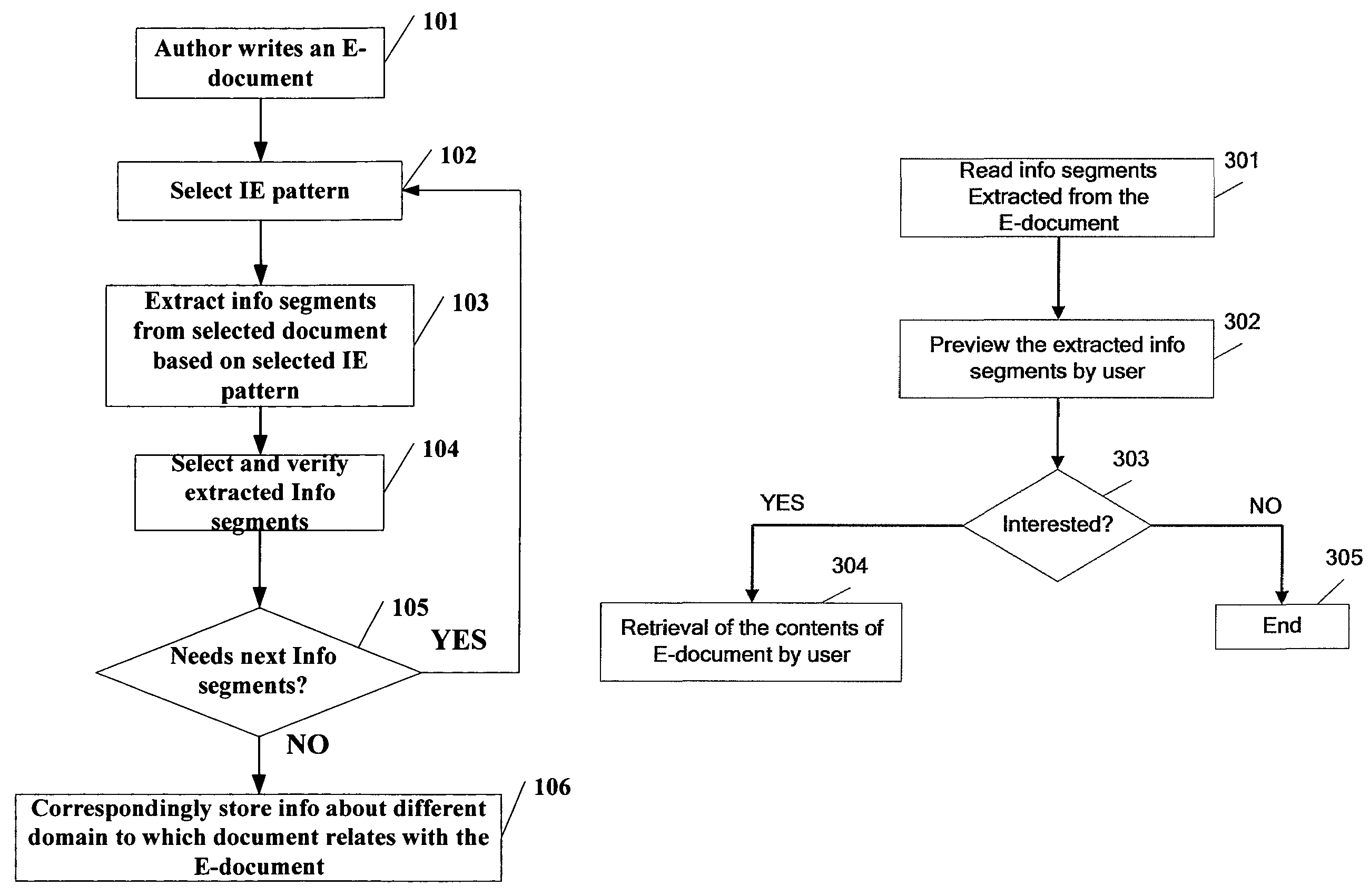 Processing, browsing and extracting information from an electronic document