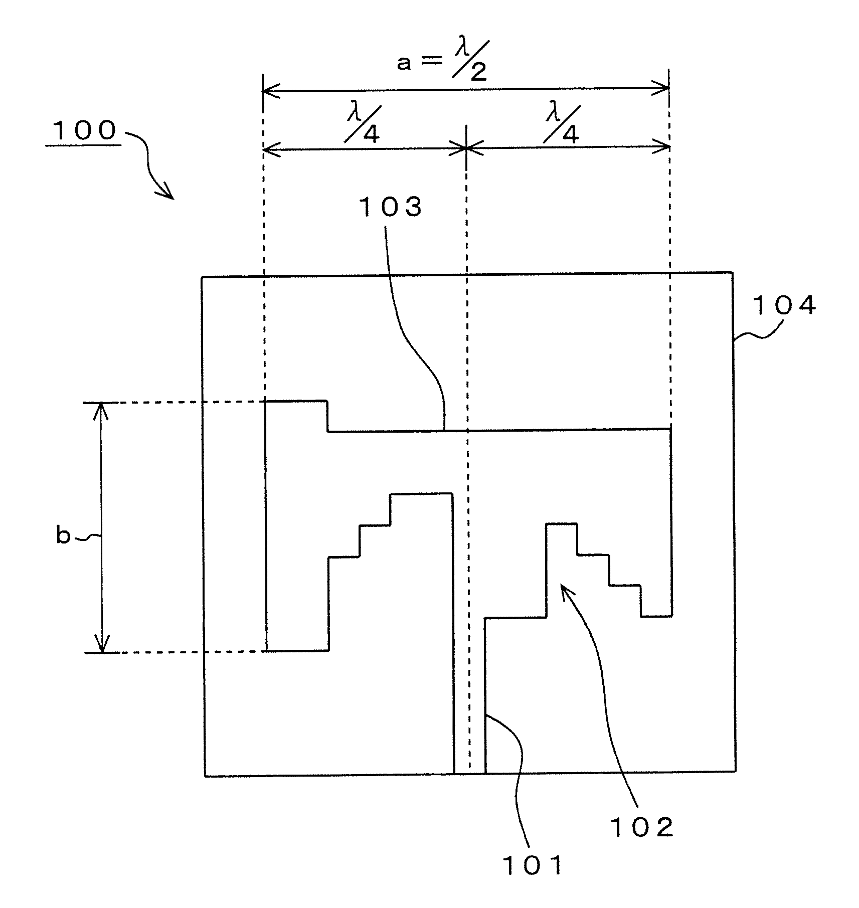 Asymmetrical flat antenna, method of manufacturing the asymmetrical flat antenna, and signal-processing unit using the same