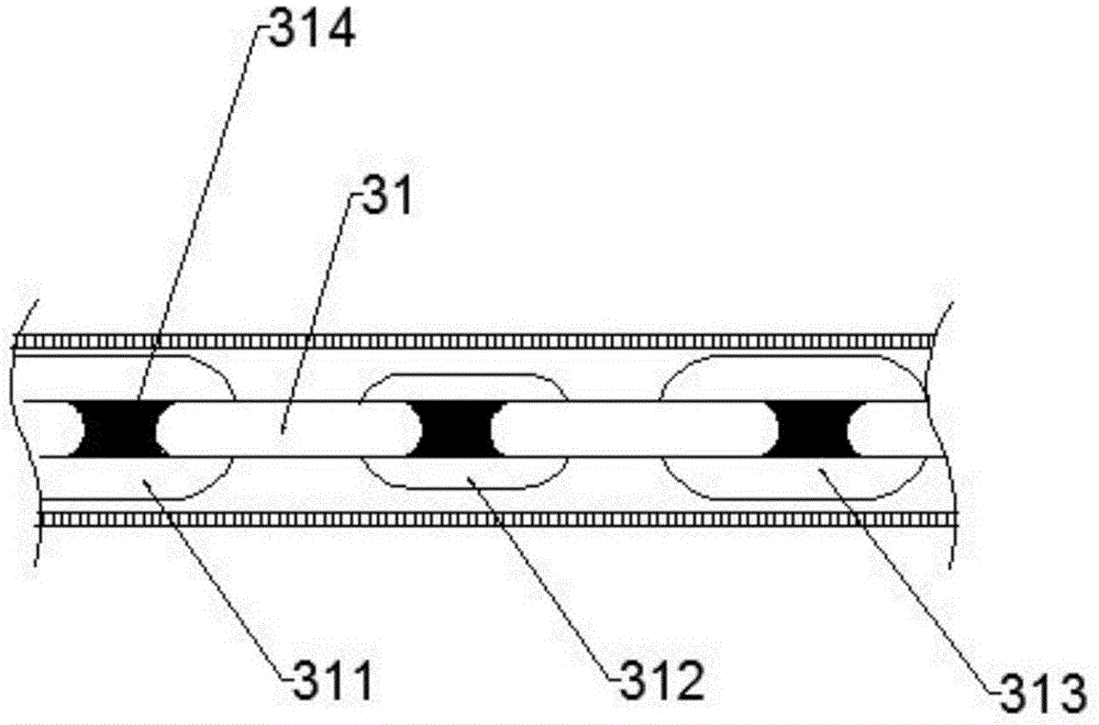 Full-plastic elastic inflaming-resistant elevator balance compensation chain