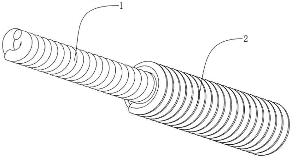 A kind of preparation method of meteorite composite yarn