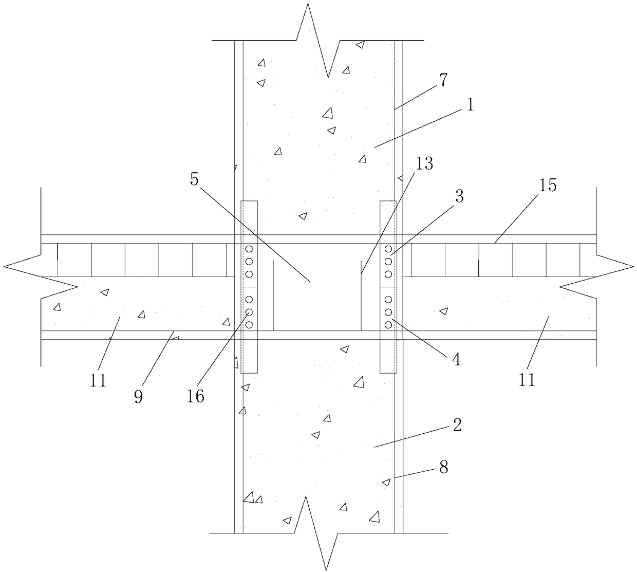 Fabricated concrete beam-column joint and construction method thereof