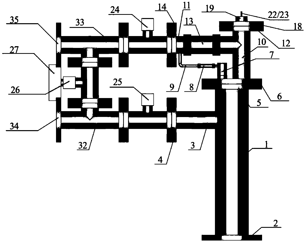 Wellhead oil-gas-water three-phase flow static moisture content measuring system and control method thereof