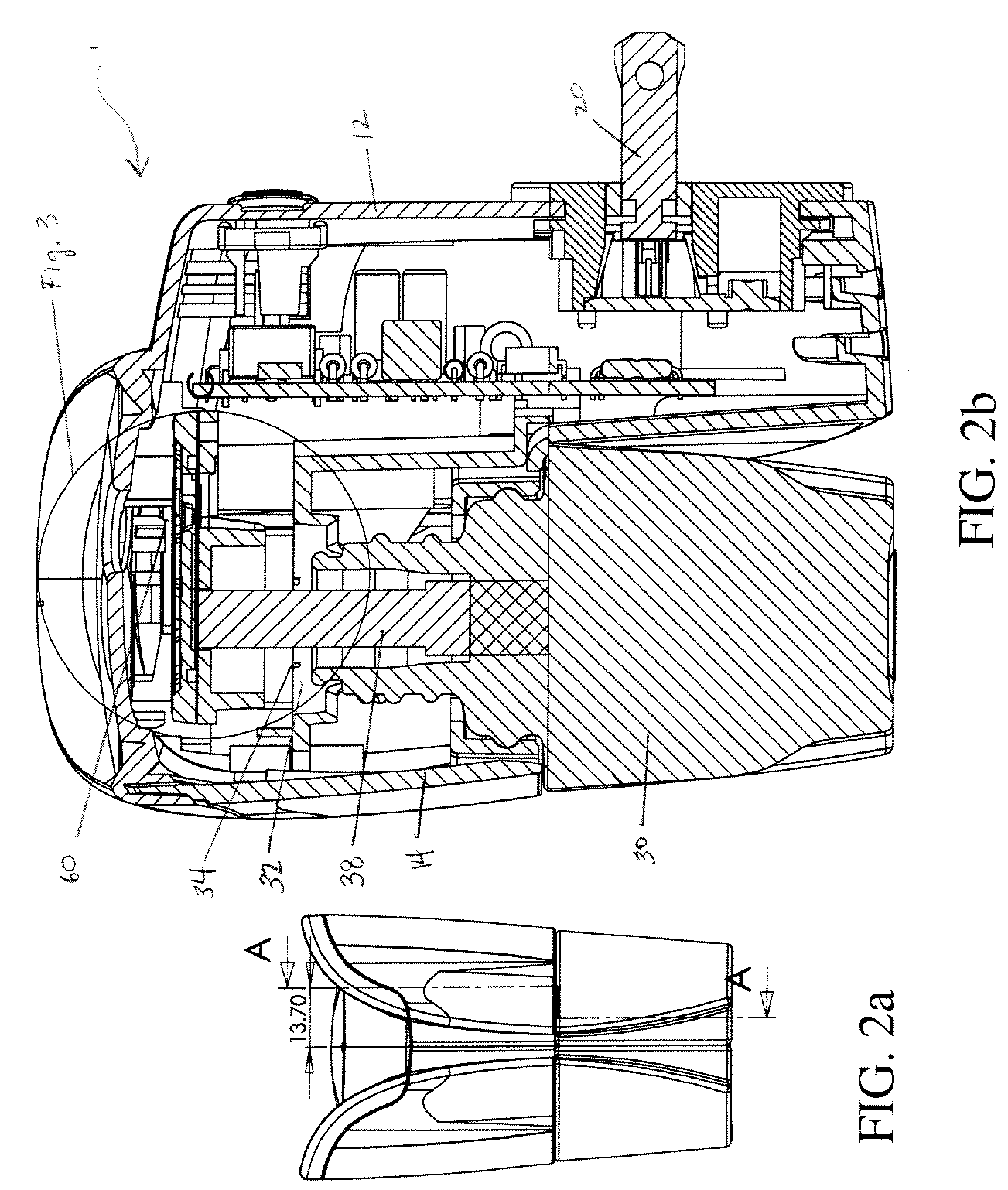 Device for emitting volatile compositions while reducing surface deposition and improving scent noticeability