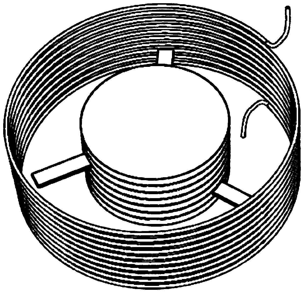 Partial pressure type oxygen sensor with ceramic heater structure and preparation method thereof